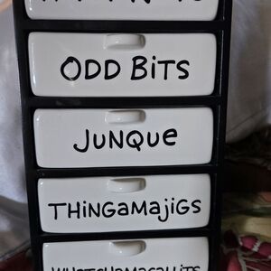 Black and White Storage Drawer Organizer